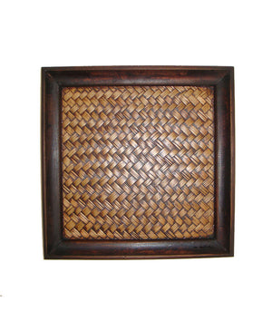 Bamboo Woven Tray 23cm x 23cm