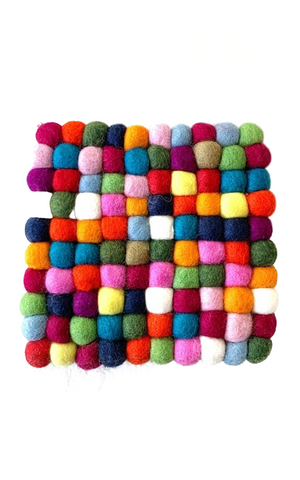 Felt Ball Square Trivet
