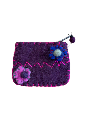 Felt Twin Flower Purse