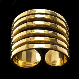 Fair Trade Cutout Brass Ring made in Cambodia