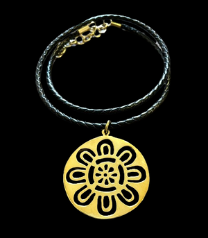 Bold Flower Brass Necklace made from Upcycled Brass - Fair Trade