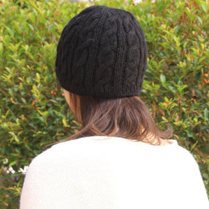 On Sale! Alpaca Cable Knit Beanie handmade in Peru