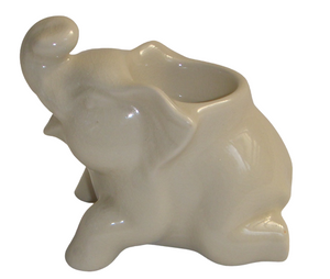 Celadon Ceramic Kneeling Elephant Tealight Holder