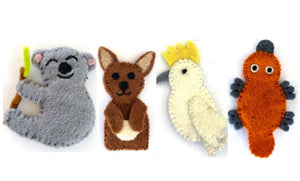 Felt Finger Puppet 4 Pack Australiana