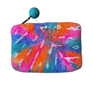 Fair Trade Felt Leaf Design Purse