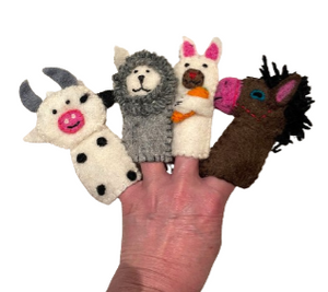 Felt Finger Puppet 4 Pack Farmyard