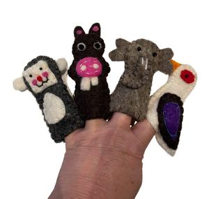 Felt Finger Puppet 4 Pack Safari