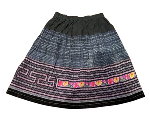 Hilltribe Vintage Fabric Skirt Denim Navy 54cm