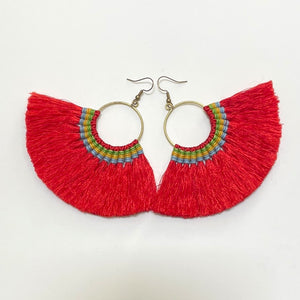 Brass Tribal Tassel Earings