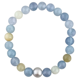 LOVEbomb Aquamarine Bead Bracelet