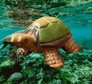 Fair Trade Wooden Sea Turtle 12cm