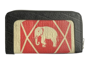 Recycled Tyre Elephant Ladies Zip Wallet