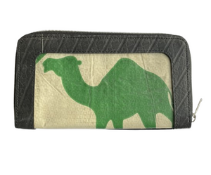 Recycled Tyre Camel Ladies Zip Wallet