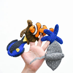 Australian Coral Reef Under the Sea - Finger Puppet Set of 5