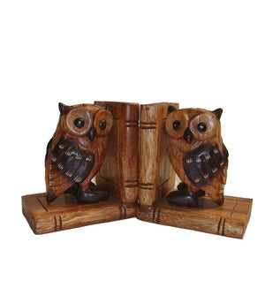 Wooden Owl Book Ends Fair Trade