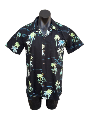 Vintage Hawaiian Fabric Man Shirt Small