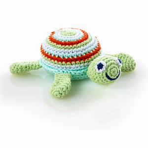 Pebble Green Turtle Rattle
