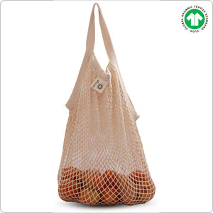 Organic GOTS Cotton Reusable Grocery Bags Natural 2 pack