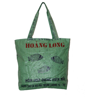 Large Fish Feed Zip Tote Bag