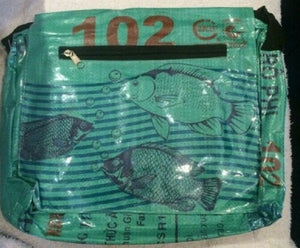 Recycled Fish Feed Deluxe Messenger Bag