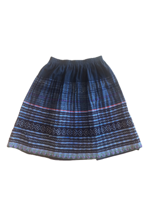 Hilltribe Vintage Fabric Skirt Denim Navy