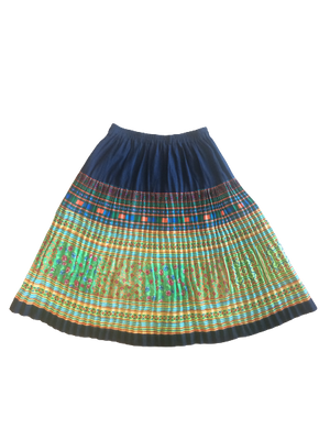 Hilltribe Vintage Fabric Skirt Lime