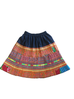 Hilltribe Vintage Fabric Skirt Orange