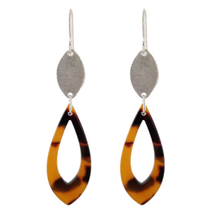 LOVEbomb Tortoiseshell Resin and Leaf Earings