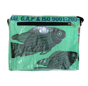 Recycled Fish Feed Deluxe Messenger Bag