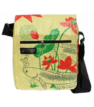 Recycled Fish Feed Small Messenger Bag