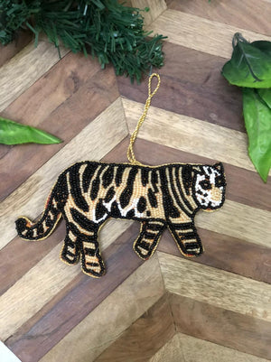 Tiger Beaded Tree Decoration