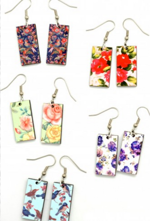 Vintage Wallpaper Earings
