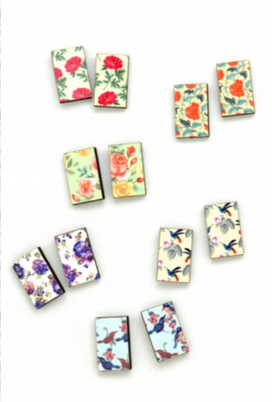 Vintage Wallpaper Stud Earings
