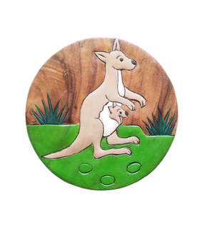 Wooden Kids Stool Kangaroo