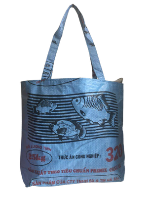 Reversible Medium Fish Feed Tote Bag