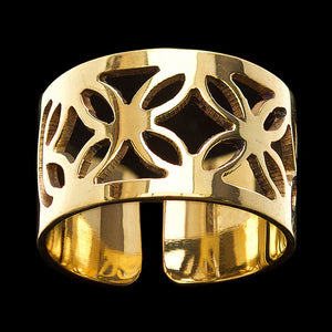 Fair Trade Lotus Brass Ring made in Cambodia