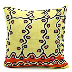 Wool Chain Stitch Cushion Cover - Indigenous Artists