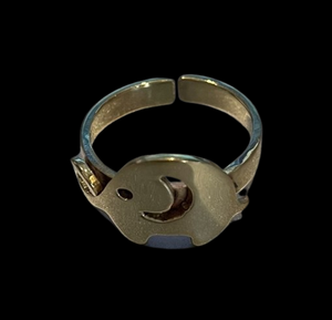 Fair Trade Brass Elephant Ring made in Cambodia