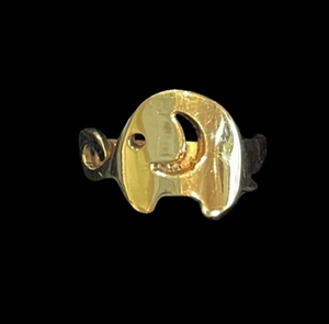 Fair Trade Brass Elephant Ring made in Cambodia