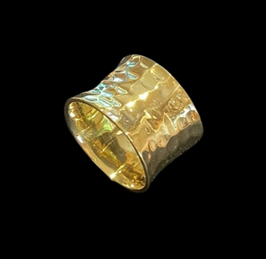 Fair Trade Brass Textured Ring made in Cambodia