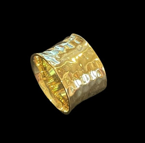 Fair Trade Brass Textured Ring made in Cambodia