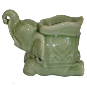 Celadon Ceramic Elephant Oil Burner