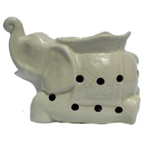 Large Celadon Ceramic Elephant Oil Burner
