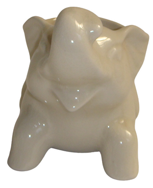 Celadon Ceramic Kneeling Elephant Tealight Holder
