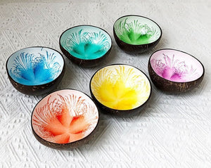 Coconut Bowl Flower Design