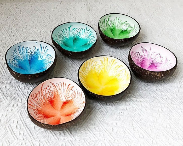 Coconut Bowl Flower Design