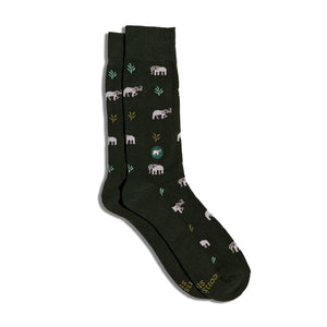 Conscious Step Socks That Protect Elephants Green