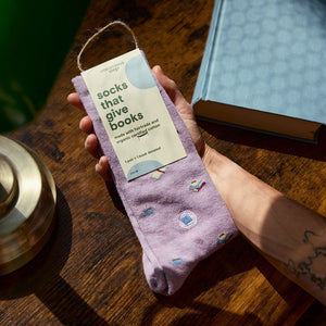 Conscious Step Socks That Give Books Purple