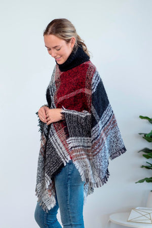 On Sale! Cowl Neck Poncho Fits Size 8-24
