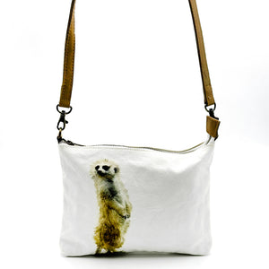 Eco Canvas Cross Body Bag Meerkat